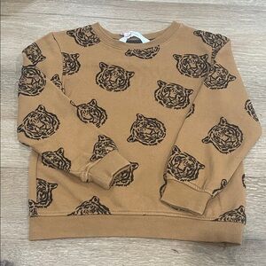 H&M Camel Tiger Pattern Sweatshirt